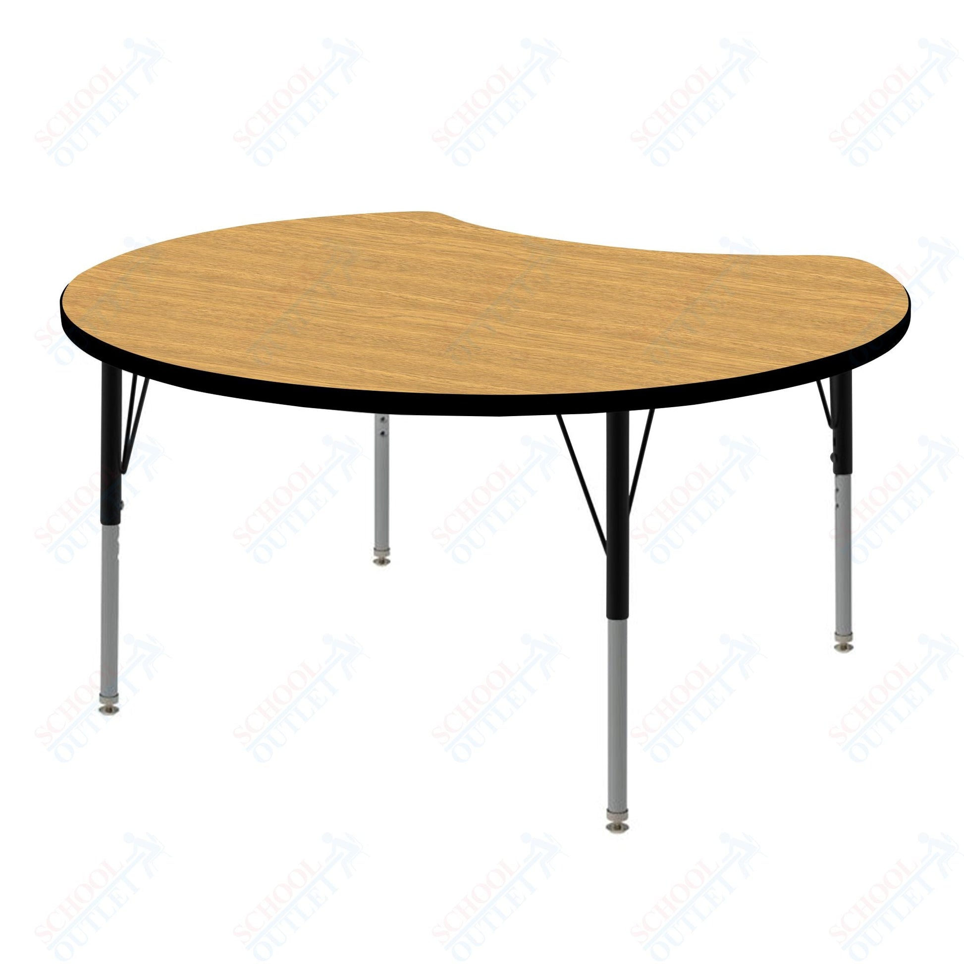 Marco MG2200 Series 48" Scoop Activity Table Adjustable Height 21" - 30" (MG2296 - MB) - SchoolOutlet