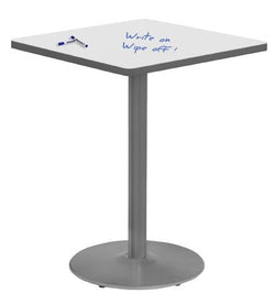 Marco 30" Square Cafe Table w/ Dry Erase Top 42" Height Gray Base (MG2511-D229)