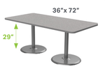 Marco Dual Base Cafe Table w/ Dry Erase Top 36