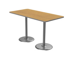 Marco Dual Base Cafe Table 36" x 72" Rectangle 42" Height Gray Base (MG2548-M242)