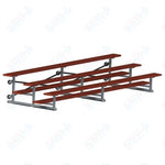 Jaypro Sports Bleacher - 3 Row - Tip & Roll, Single Foot Plank, Powder Coated - 15' L (BLCH-3TRGPC)