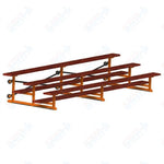 Jaypro Sports Bleacher - 3 Row - Tip & Roll, Single Foot Plank, Powder Coated - 15' L (BLCH-3TRGPC)