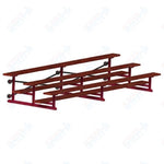 Jaypro Sports Bleacher - 3 Row - Tip & Roll, Single Foot Plank, Powder Coated - 15' L (BLCH-3TRGPC)