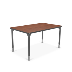 MooreCo Hierarchy Activity Table 48"W x 30"D, Adjustable Height (Rectangle) – Black
