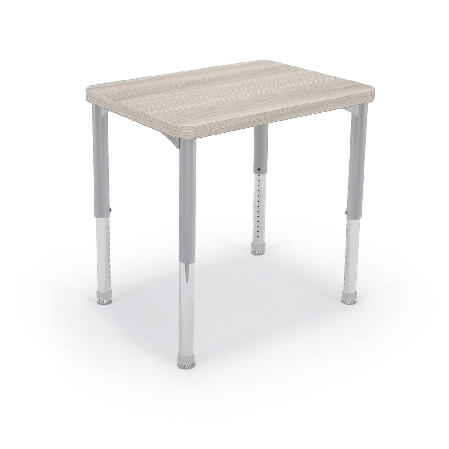 Mooreco Hierarchy Rectangle Snap Desk with Platinum Legs and Adjustable Height (MOR - 10431X - XXXX) - SchoolOutlet