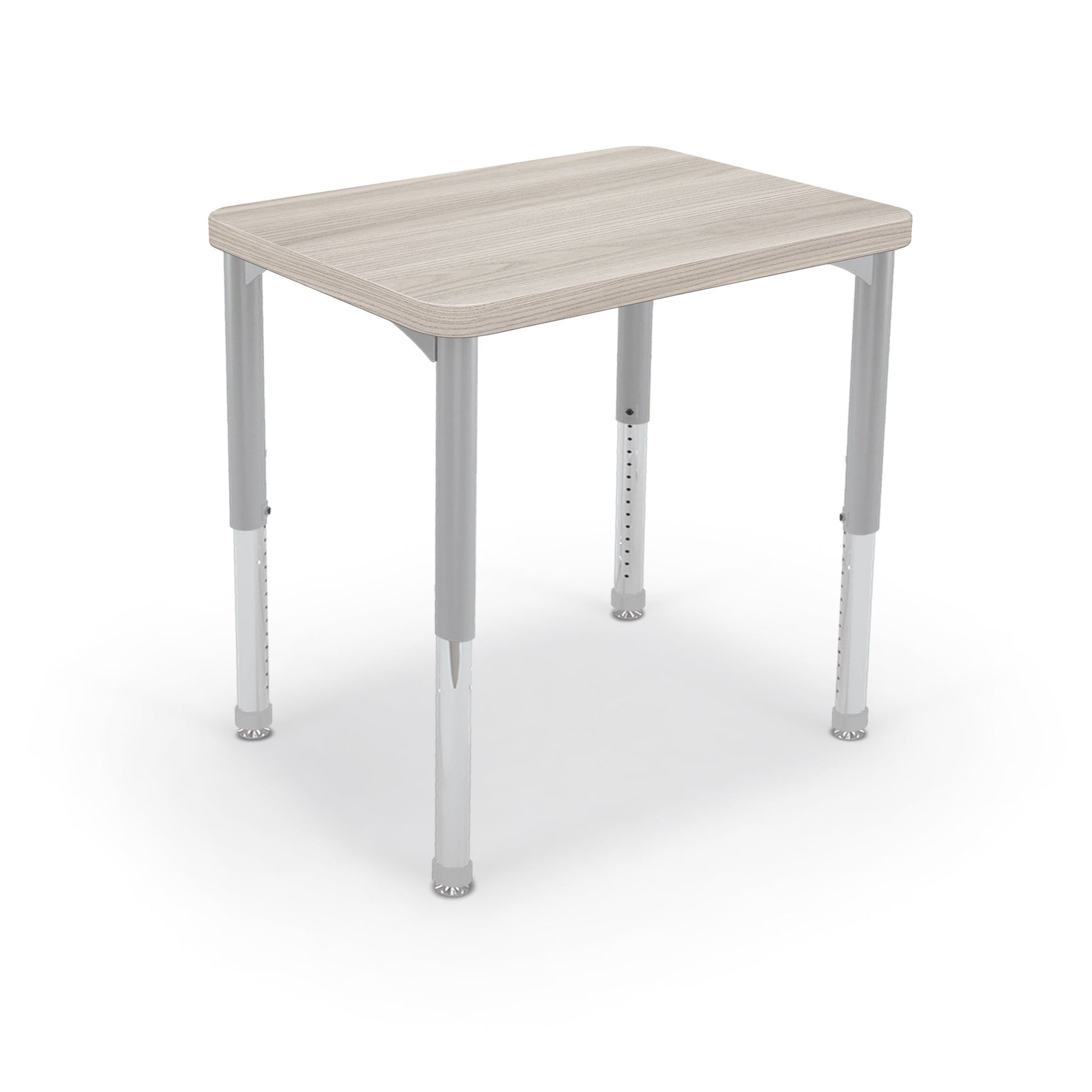 Mooreco Hierarchy Rectangle Snap Desk with Platinum Legs and Adjustable Height (MOR - 10431X - XXXX) - SchoolOutlet