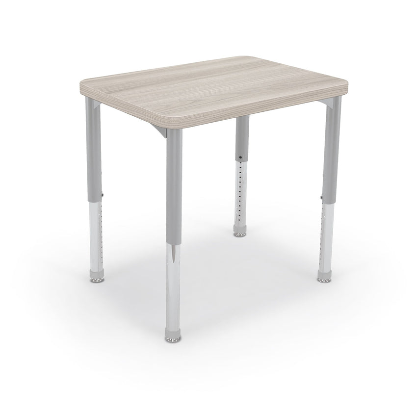 Mooreco Hierarchy Rectangle Snap Desk with Platinum Legs and Adjustable Height (MOR - 10431X - XXXX) - SchoolOutlet