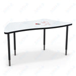 Mooreco Creator Configurable Tables - Trapezoid - Black Edgeband - Black Legs (Mooreco 1633J1) - SchoolOutlet