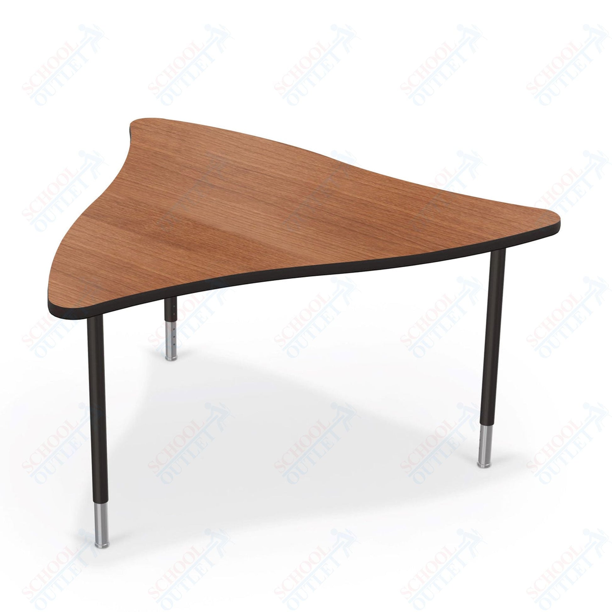 Mooreco Creator Configurable Tables - Triangle - Black Edgeband - Black Legs (Mooreco 1633K1) - SchoolOutlet