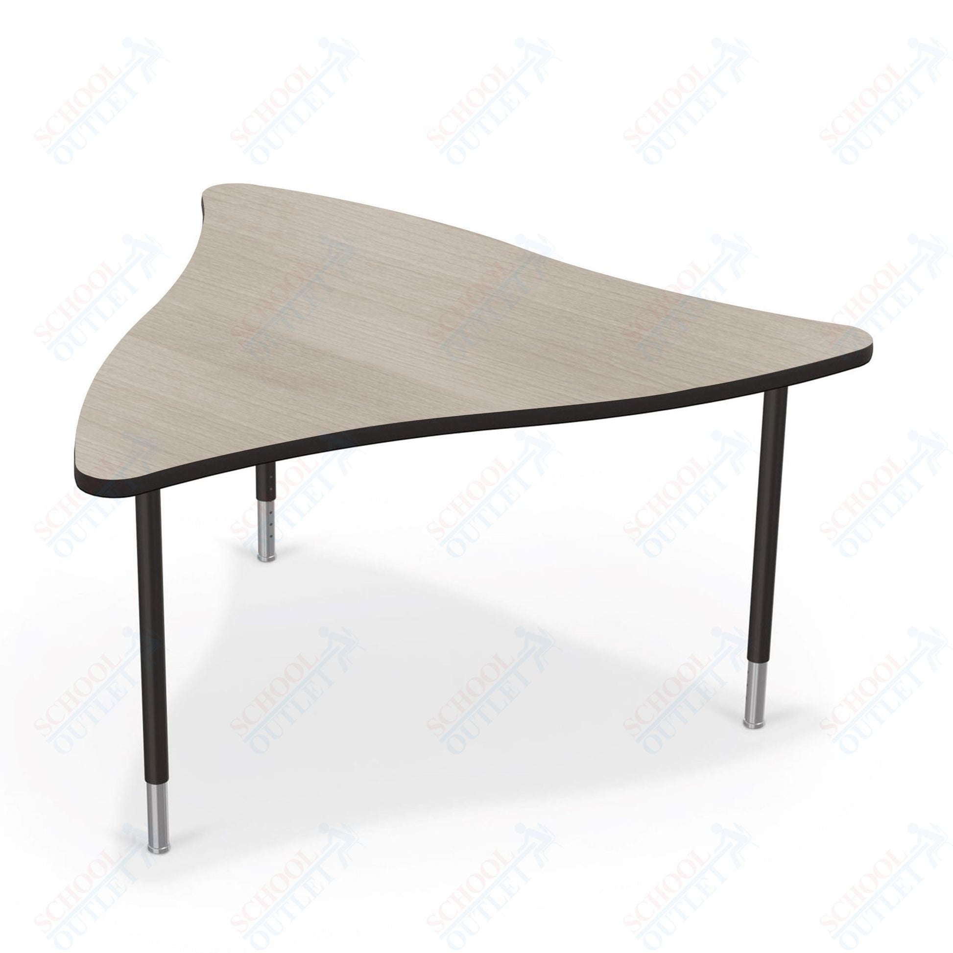 Mooreco Creator Configurable Tables - Triangle - Black Edgeband - Black Legs (Mooreco 1633K1) - SchoolOutlet