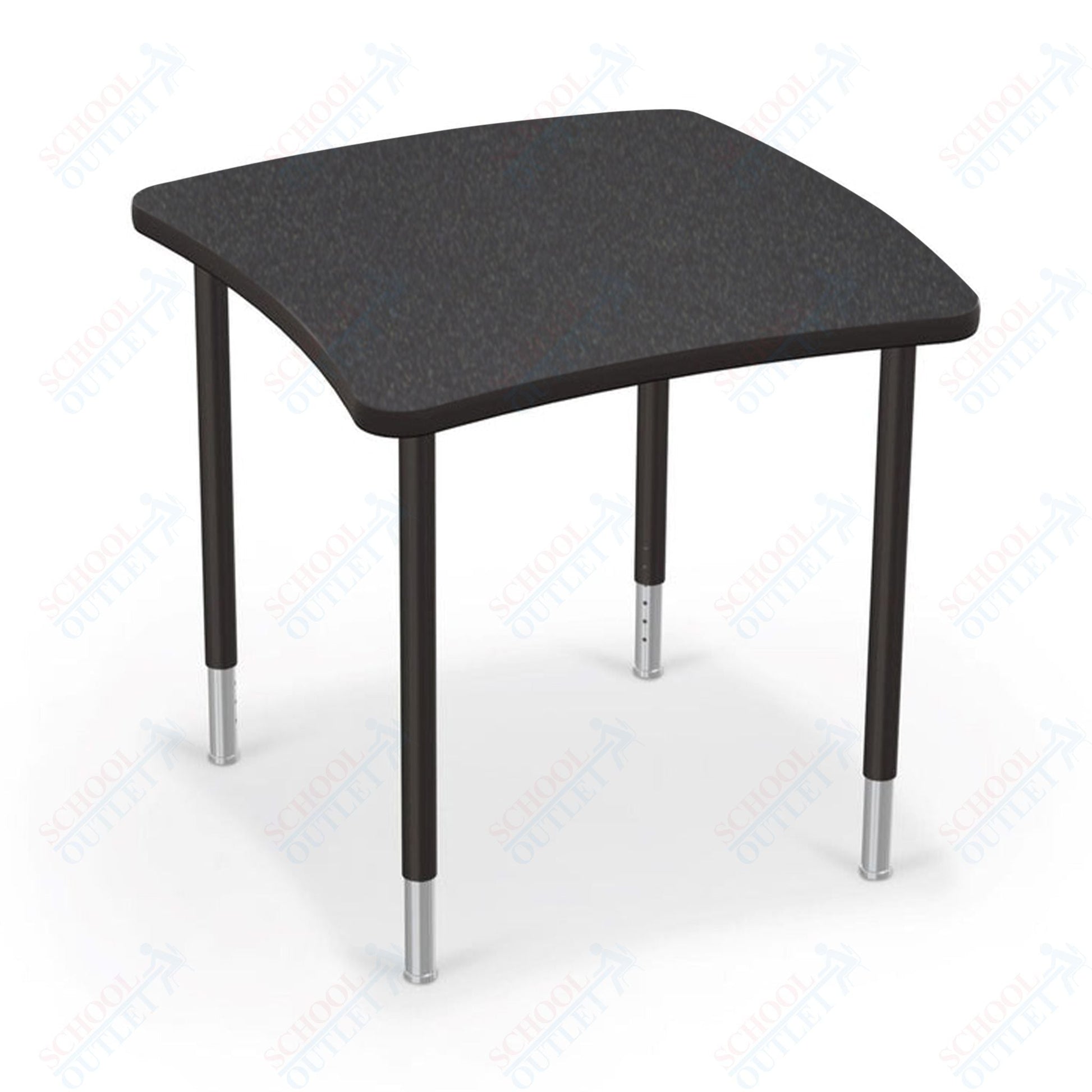Mooreco Creator Configurable Tables - Square - Black Edgeband - Black Legs (Mooreco 1633M1) - SchoolOutlet