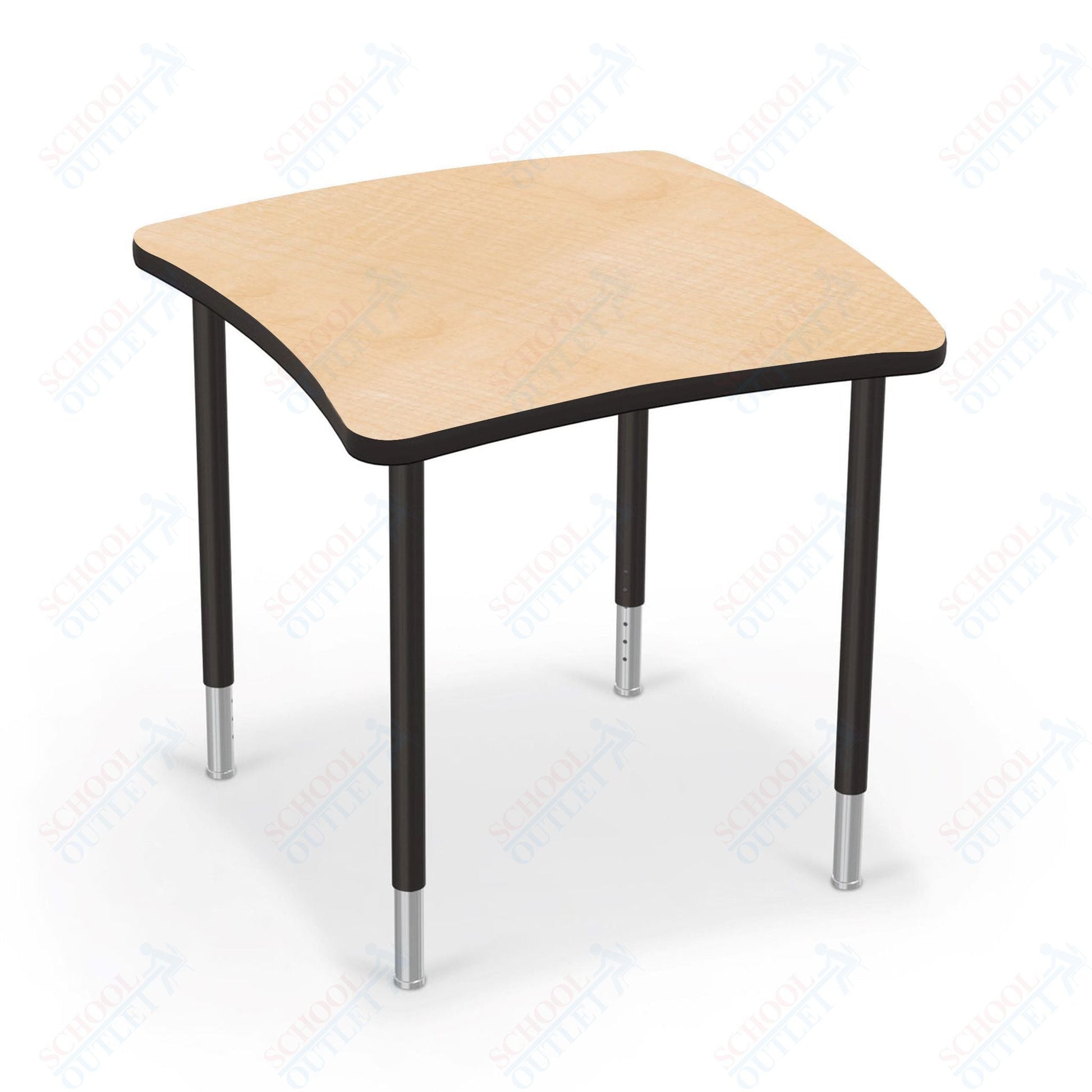 Mooreco Creator Configurable Tables - Square - Black Edgeband - Black Legs (Mooreco 1633M1) - SchoolOutlet