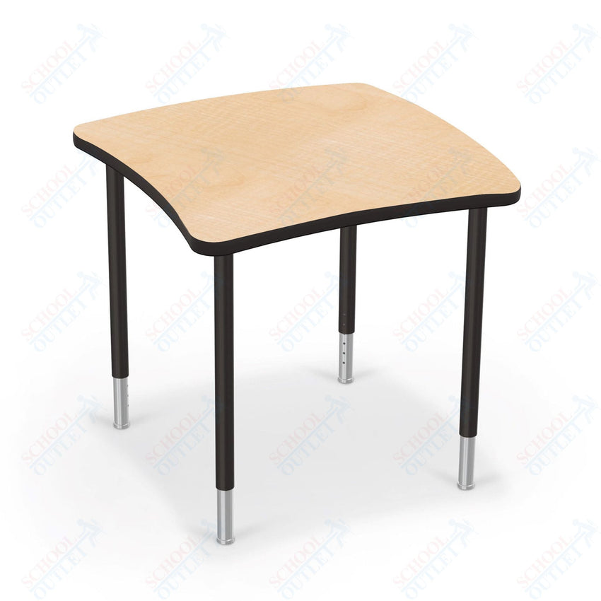 Mooreco Creator Configurable Tables - Square - Black Edgeband - Black Legs (Mooreco 1633M1) - SchoolOutlet