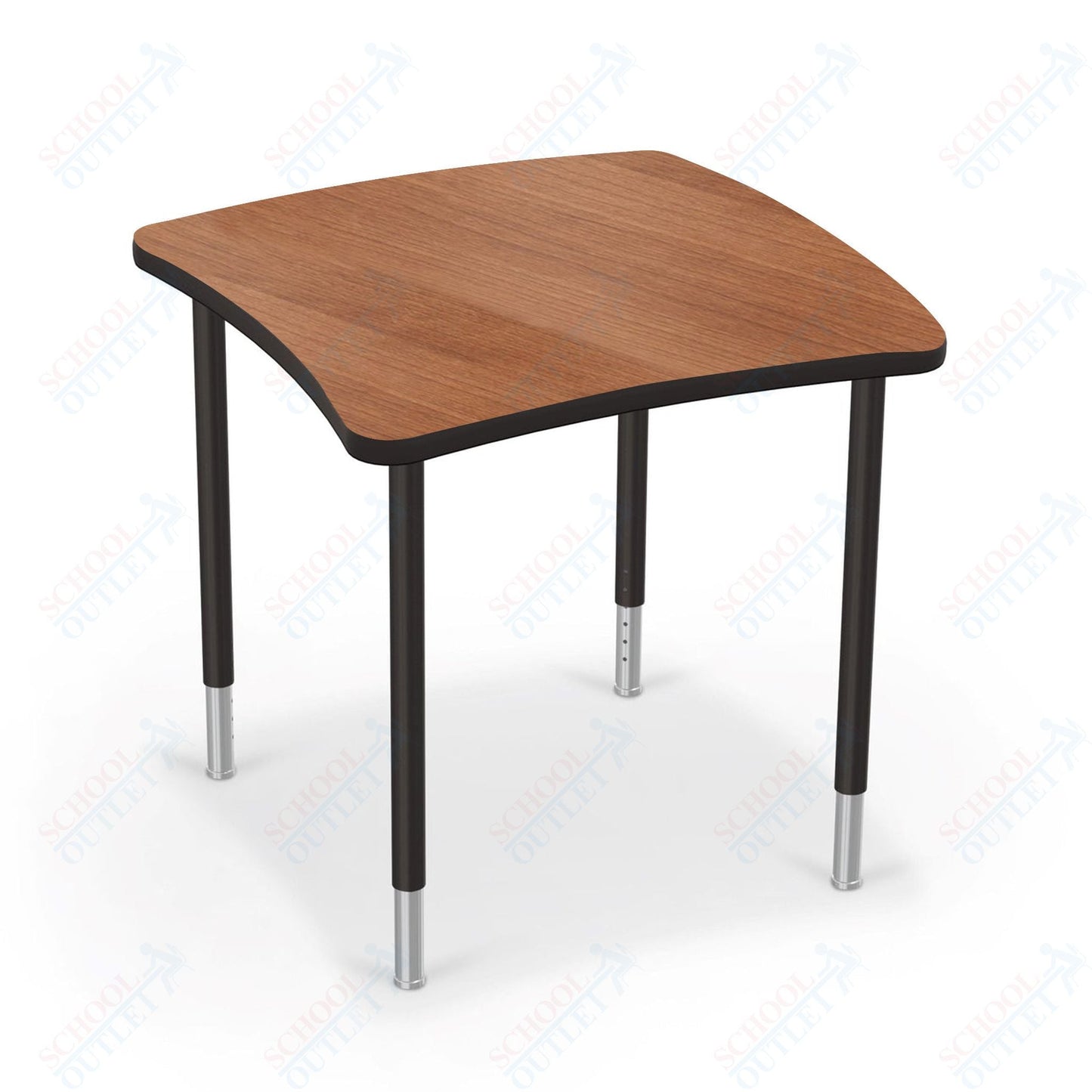 Mooreco Creator Configurable Tables - Square - Black Edgeband - Black Legs (Mooreco 1633M1) - SchoolOutlet