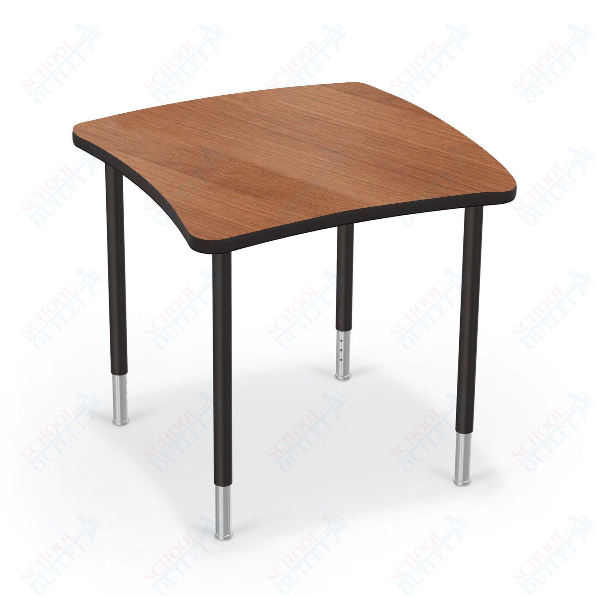 Mooreco Creator Configurable Tables - Square - Black Edgeband - Black Legs (Mooreco 1633M1) - SchoolOutlet