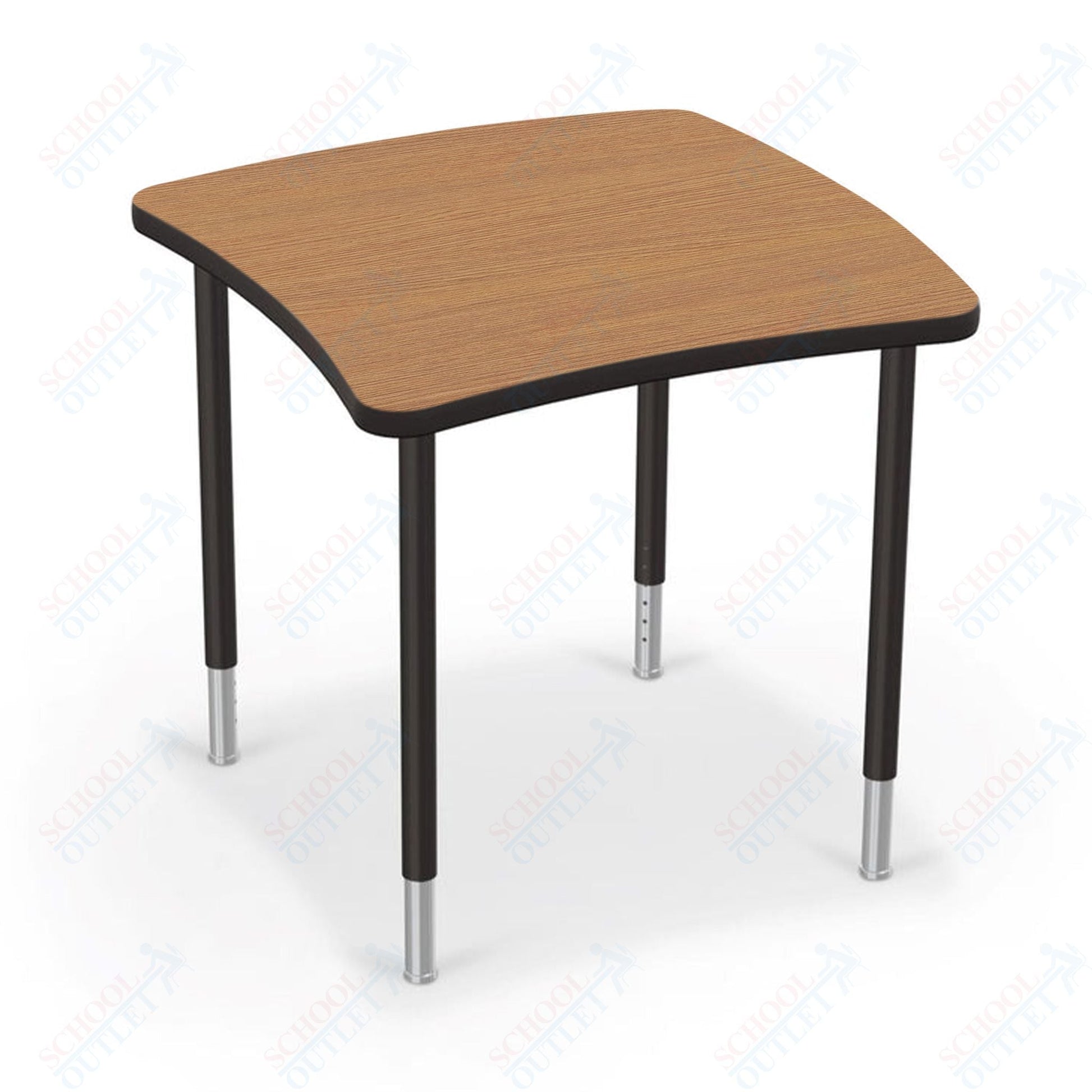 Mooreco Creator Configurable Tables - Square - Black Edgeband - Black Legs (Mooreco 1633M1) - SchoolOutlet