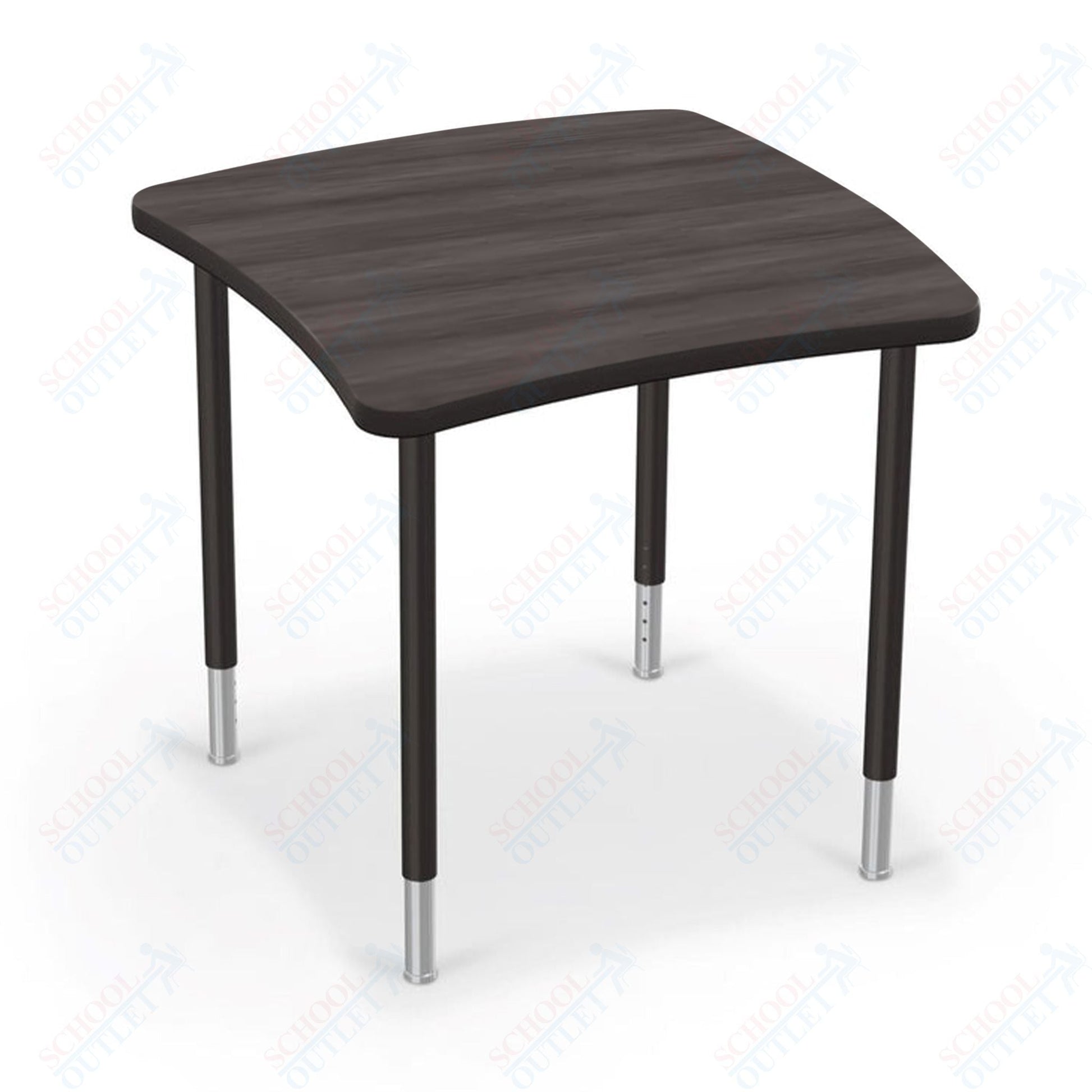 Mooreco Creator Configurable Tables - Square - Black Edgeband - Black Legs (Mooreco 1633M1) - SchoolOutlet