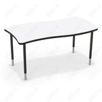 Mooreco Creator Configurable Tables - Rectangle - Black Edgeband - Black Legs (Mooreco 1633Q1) - SchoolOutlet