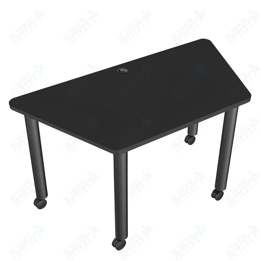 Mooreco Modular Conference Table - Trapezoid - 58"W x 29"D - Black Edgeband (Mooreco 27744) - SchoolOutlet
