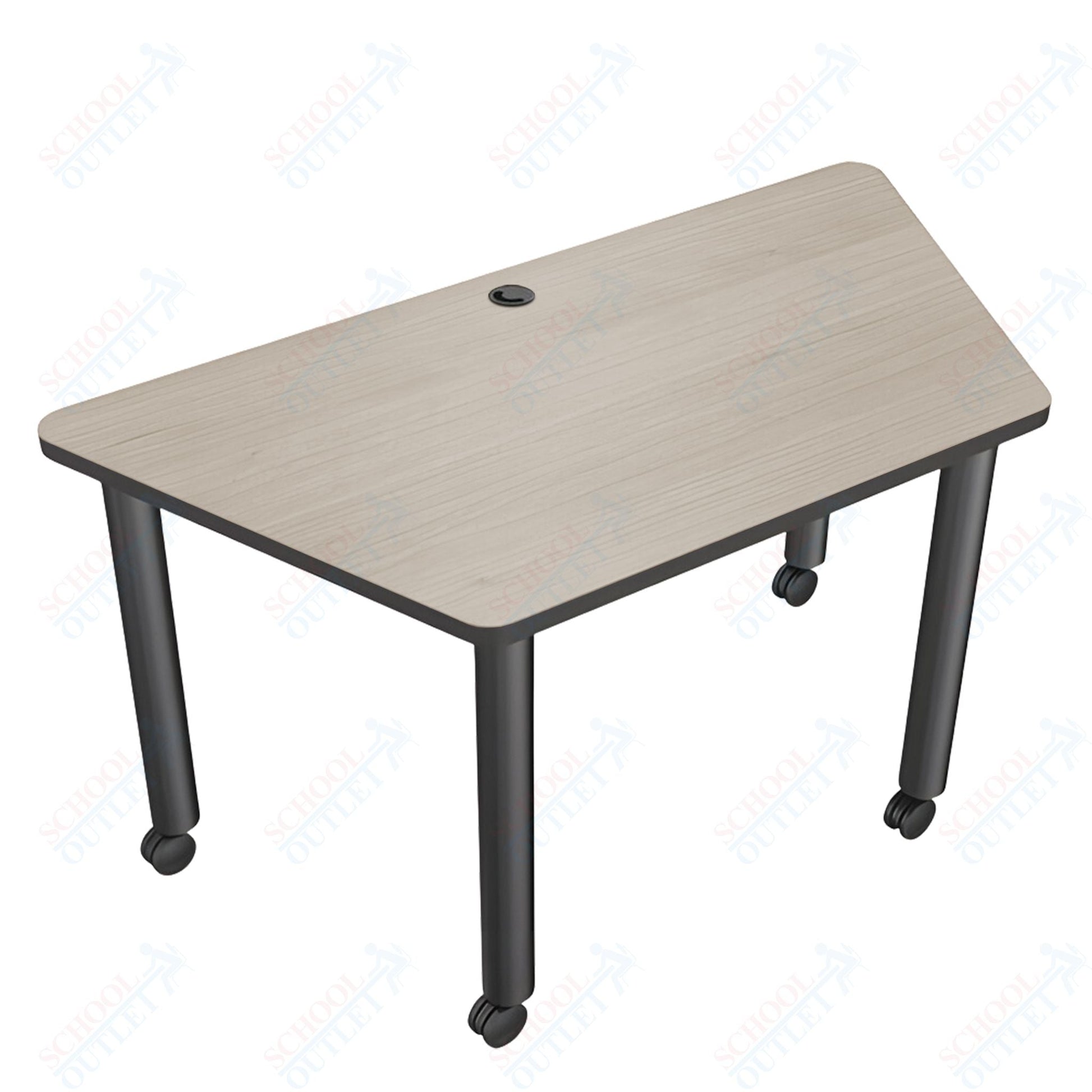 Mooreco Modular Conference Table - Trapezoid - 58"W x 29"D - Black Edgeband (Mooreco 27744) - SchoolOutlet