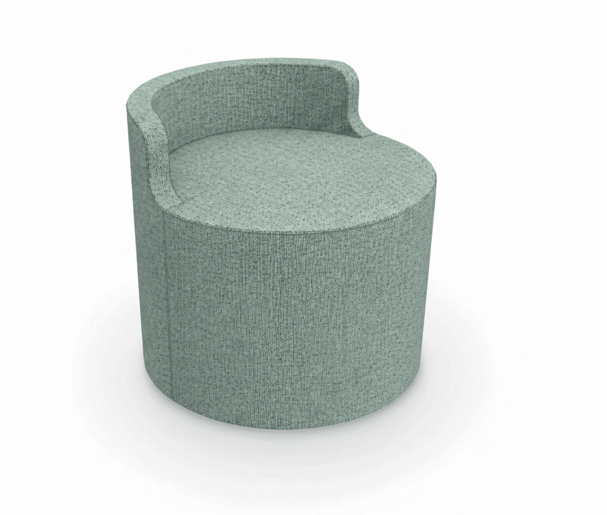 MooreCo Soft Seating Orbit Low Back Chair 25" Round - 18" Seat Height (MOR-3000CHBT-18-25X) - SchoolOutlet