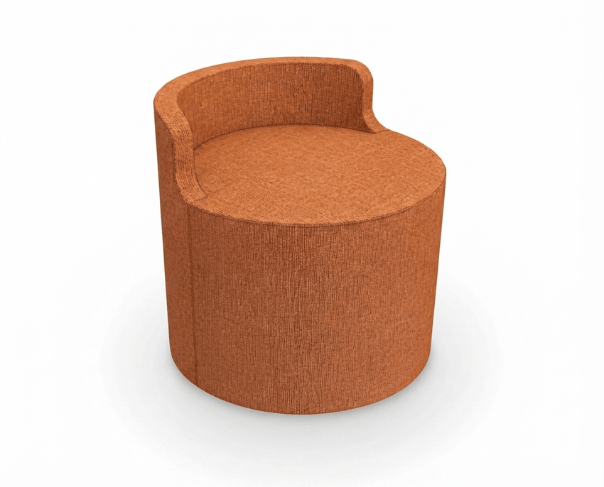 MooreCo Soft Seating Orbit Low Back Chair 25" Round - 18" Seat Height (MOR-3000CHBT-18-25X) - SchoolOutlet