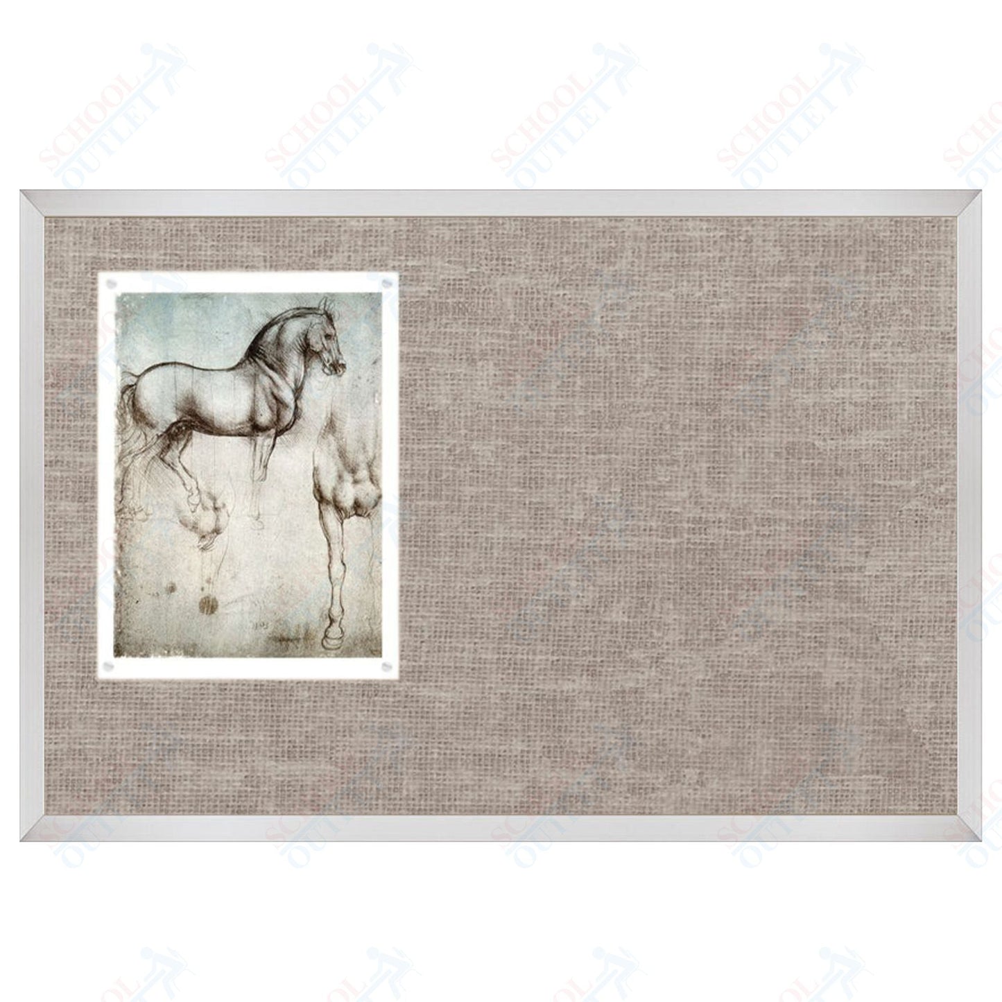 Mooreco Vin - tak Tackboards - Aluminum Trim - 2'H x 3'W (MOR - 311AB) - SchoolOutlet
