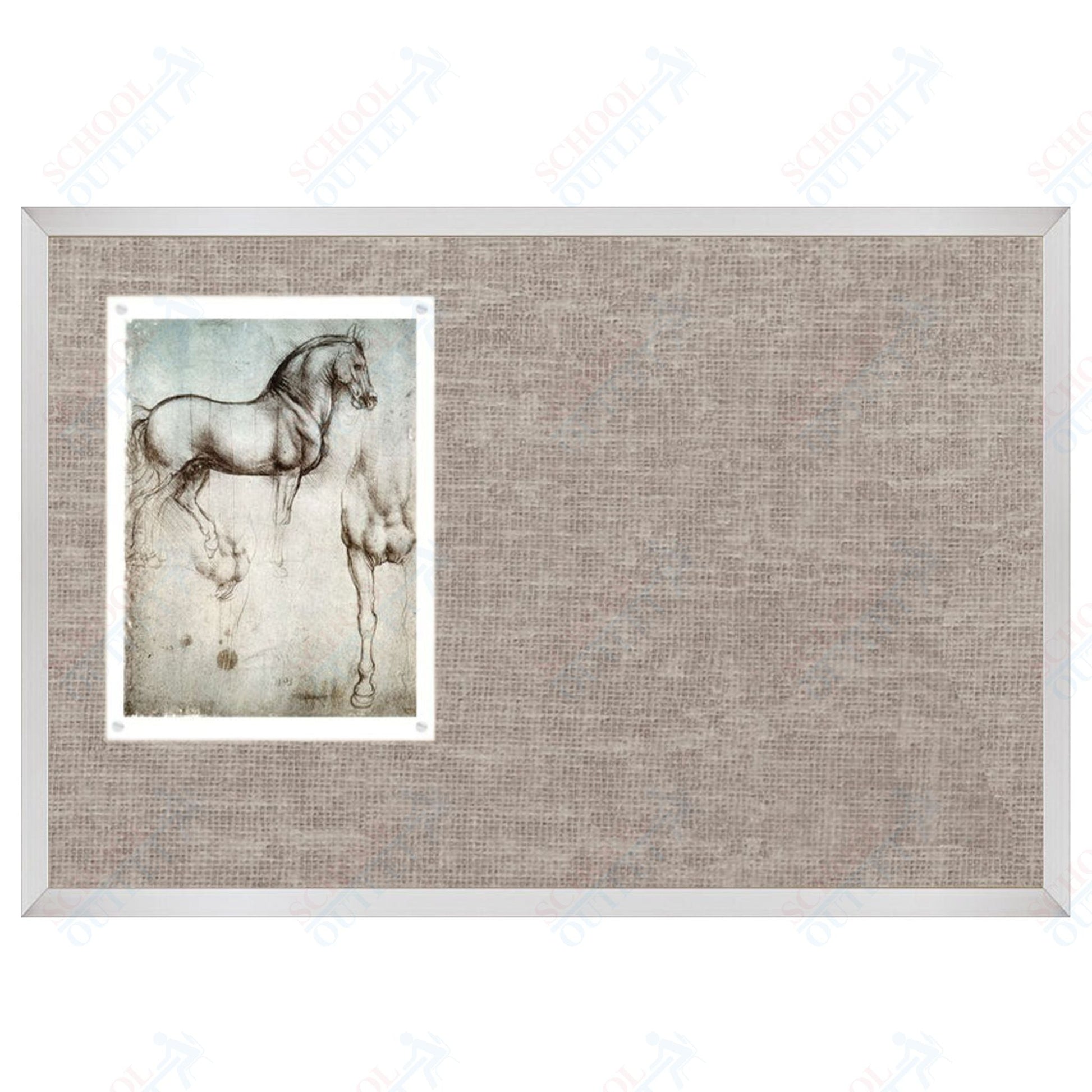 Mooreco Vin - tak Tackboards - Aluminum Trim - 2'H x 3'W (MOR - 311AB) - SchoolOutlet