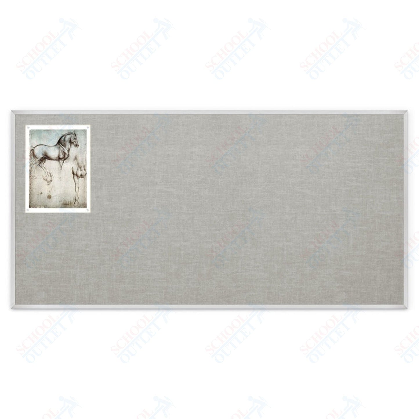 Mooreco Vin - tak Tackboards - Aluminum Trim - 4'H x 8'W (MOR - 311AH) - SchoolOutlet