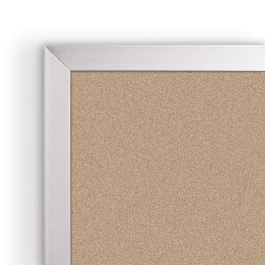 Mooreco Colored Cork - Plate Tackboard - Aluminum Trim - 3'H x 4'W (Mooreco 322AC) - SchoolOutlet