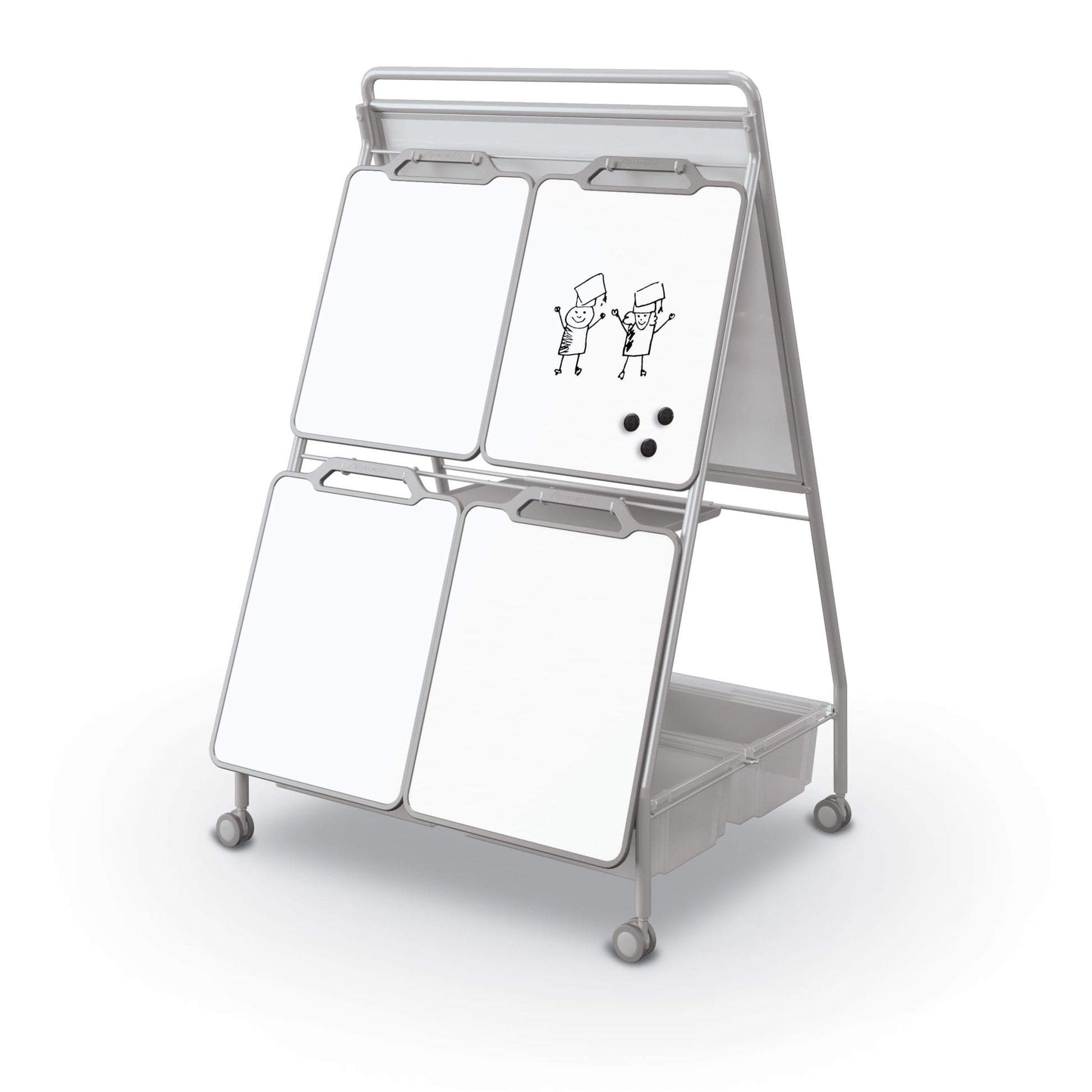 Mooreco Mobile Teacher's Learning Centre TLC - 2 Platinum - 56.7"H × 25.6"W × 28.3"D (35362) - SchoolOutlet