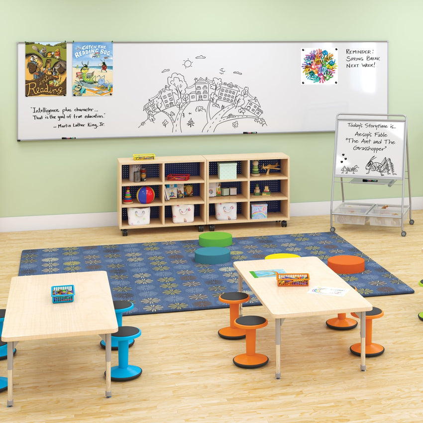 Mooreco Mobile Teacher's Learning Centre TLC - 2 Platinum - 56.7"H × 25.6"W × 28.3"D (35362) - SchoolOutlet