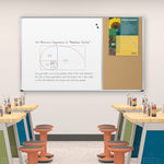 Mooreco Combination Board - Porcelain Steel Markerboard and Natural Cork Tackboard (Type E) - SchoolOutlet