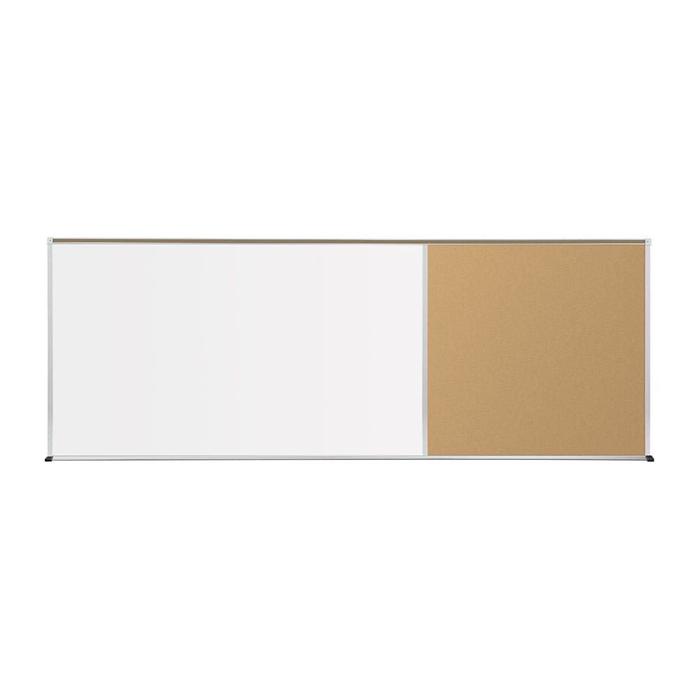 Mooreco Combination Board - Porcelain Steel Markerboard and Natural Cork Tackboard (Type E) - SchoolOutlet