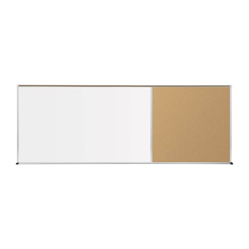 Mooreco Combination Board - Porcelain Steel Markerboard and Natural Cork Tackboard (Type E) - SchoolOutlet