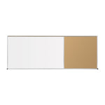 Mooreco Combination Board - Porcelain Steel Markerboard and Natural Cork Tackboard (Type E) - SchoolOutlet