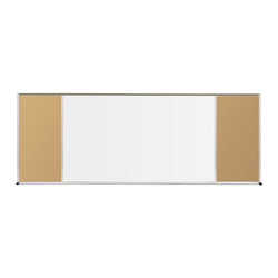 Mooreco Combination Board - Porcelain Steel Markerboard and Natural Cork Tackboard (Type F)