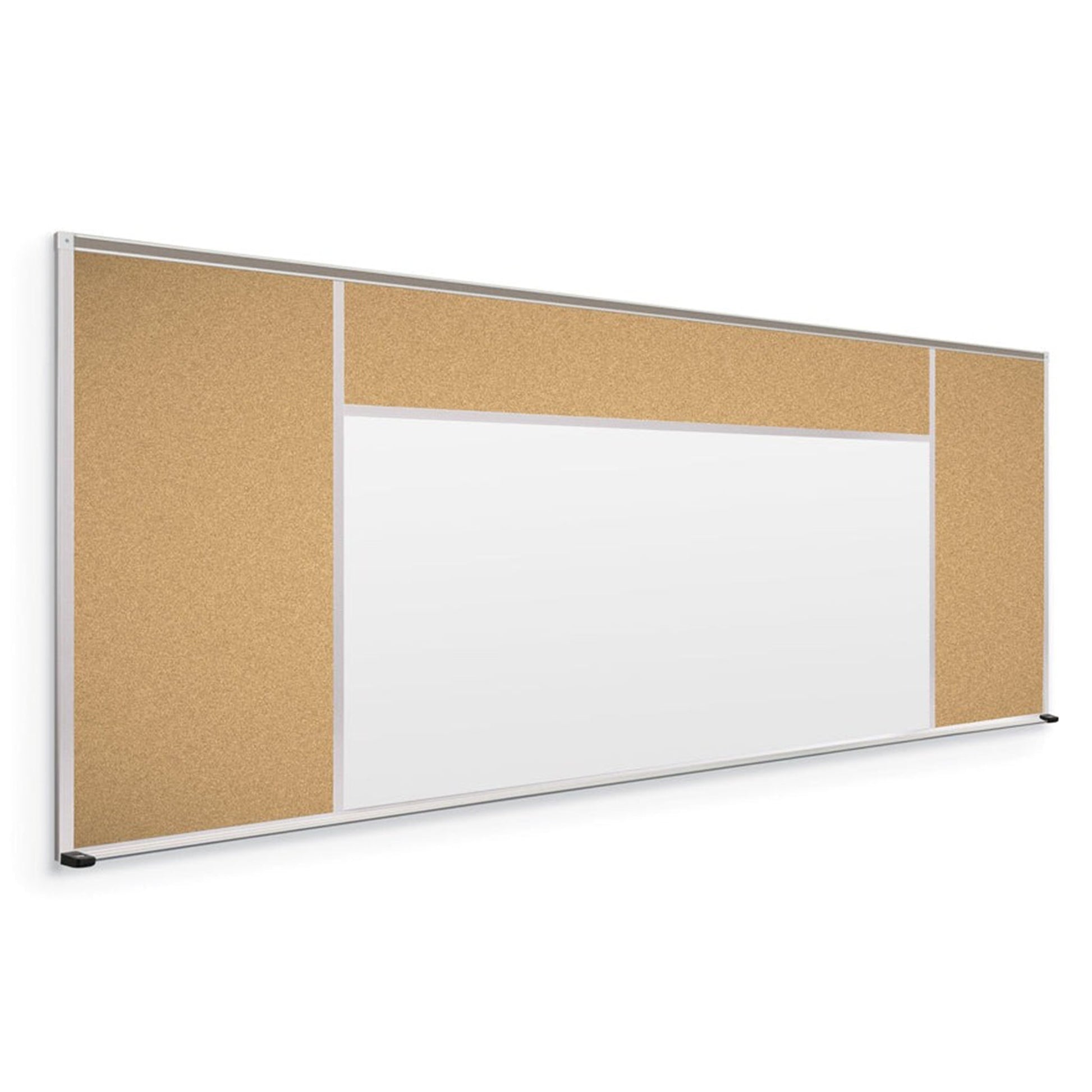 Mooreco Combination Board - Porcelain Steel Markerboard and Natural Cork Tackboard (Type H) - SchoolOutlet