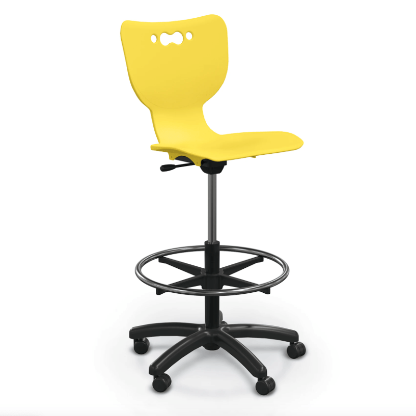Hierarchy 5-Star Stool Adjustable Height 23" - 33" - Hard Caster - 53512 - SchoolOutlet