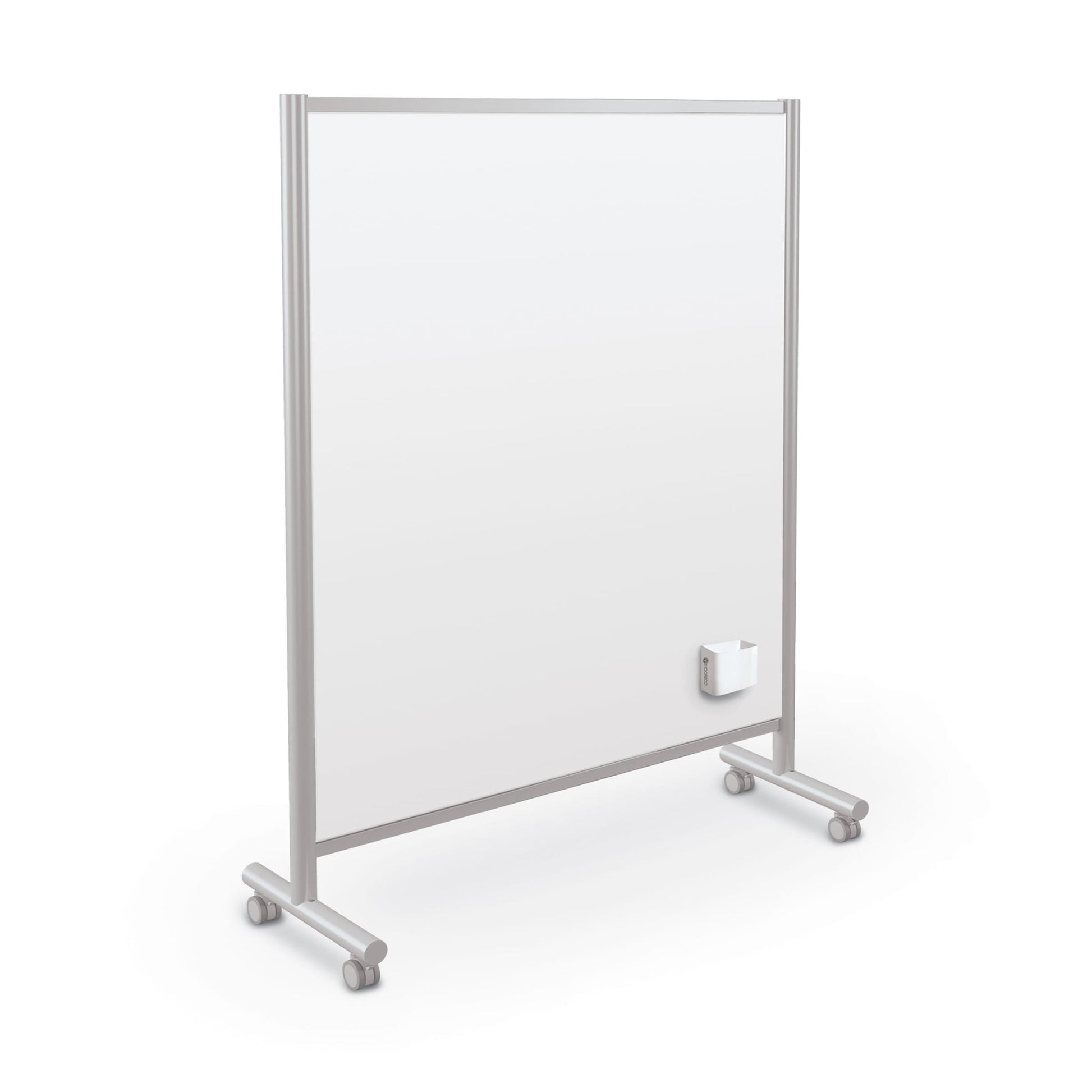 Mooreco Inklud Mobile Whiteboard - Platinum - Porcelain 72"H x30"W x22"D (59080) - SchoolOutlet
