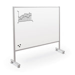 Mooreco Inklud Mobile Whiteboard - Platinum - Porcelain 72