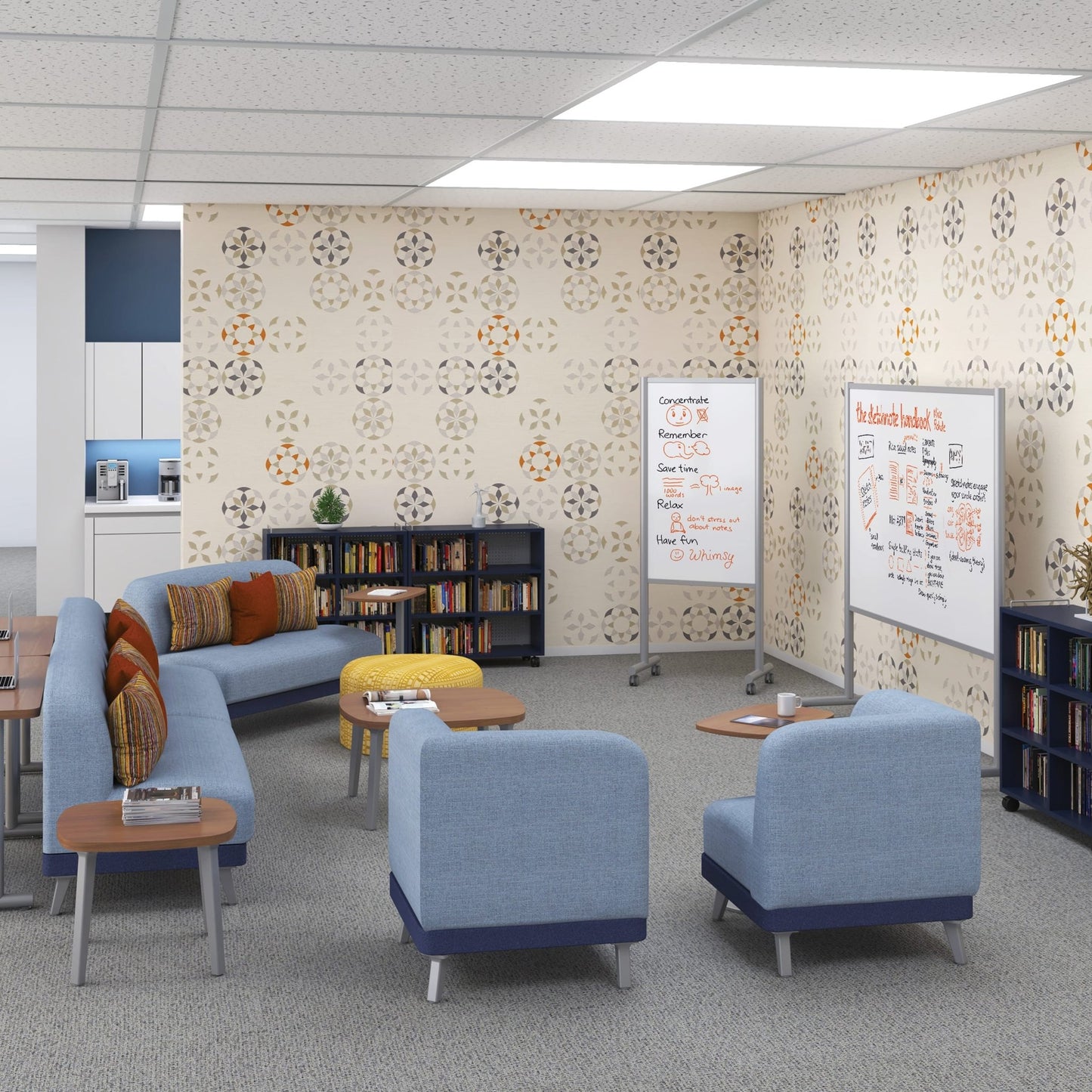 Mooreco Inklud Mobile Whiteboard - Platinum - Porcelain 72"H x30"W x22"D (59080) - SchoolOutlet