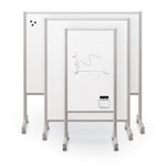 Mooreco Inklud Mobile Whiteboard - Platinum - Porcelain 72