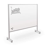 Mooreco Inklud Mobile Whiteboard - Platinum - Porcelain 72