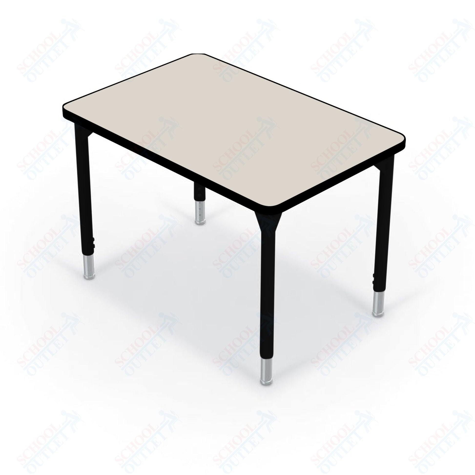 Hierarchy Rectangular School Activity Table (36"W x 24"D) HPL Top - Height Adjustable Legs by MooreCo - SchoolOutlet