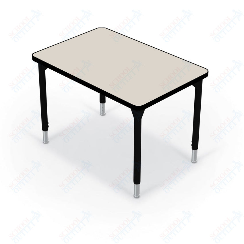Hierarchy Rectangular School Activity Table (36"W x 24"D) HPL Top - Height Adjustable Legs by MooreCo - SchoolOutlet