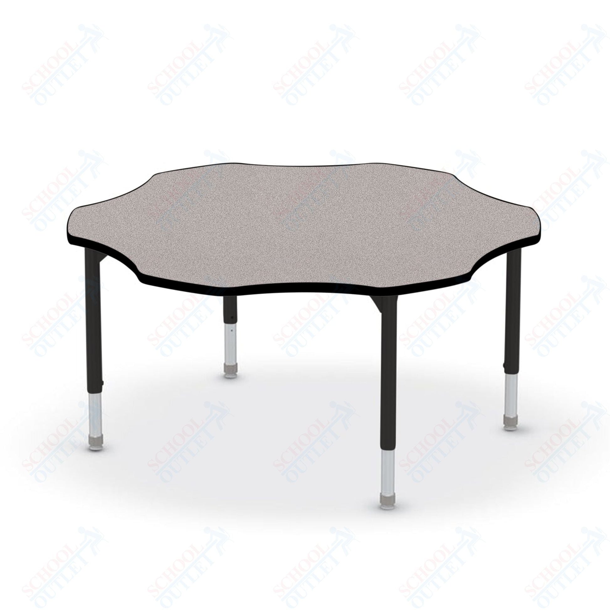Hierarchy Flower School Activity Table (60"W x 60"D) HPL Top - Height Adjustable Legs by MooreCo - SchoolOutlet
