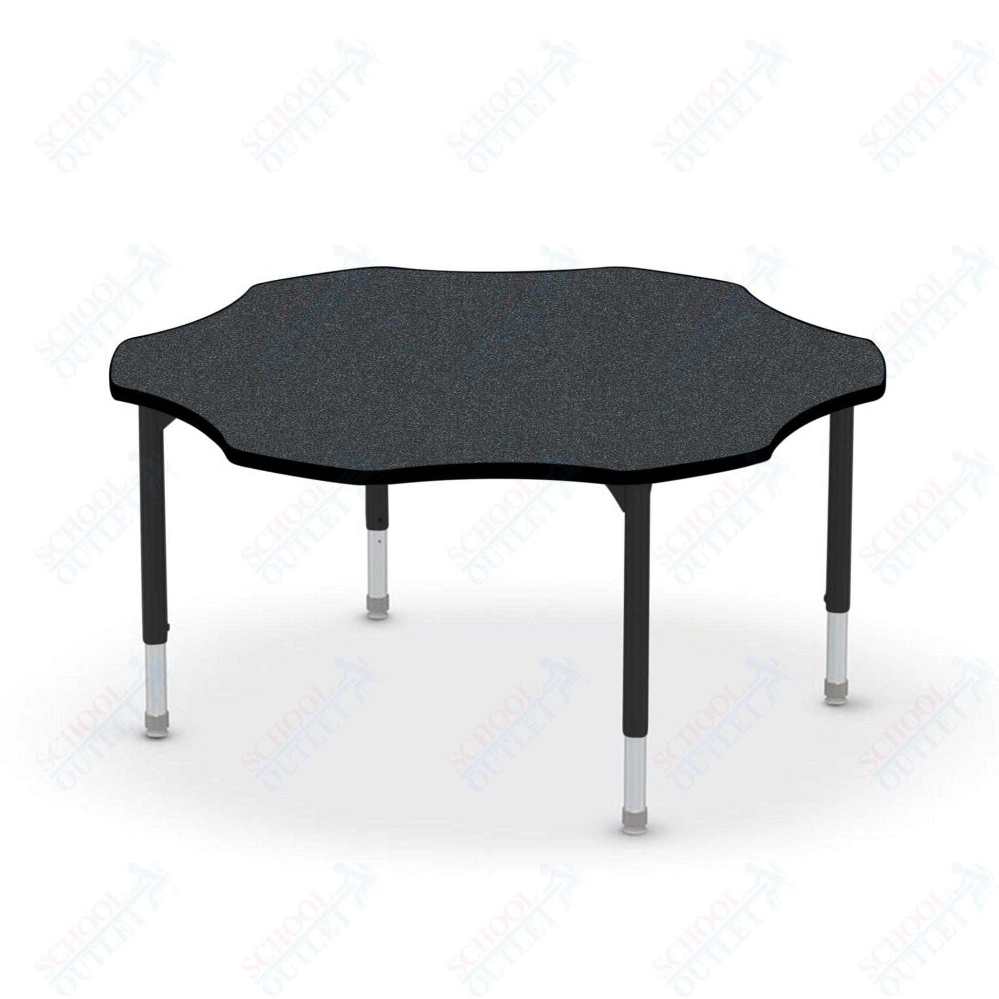 Hierarchy Flower School Activity Table (60"W x 60"D) HPL Top - Height Adjustable Legs by MooreCo - SchoolOutlet