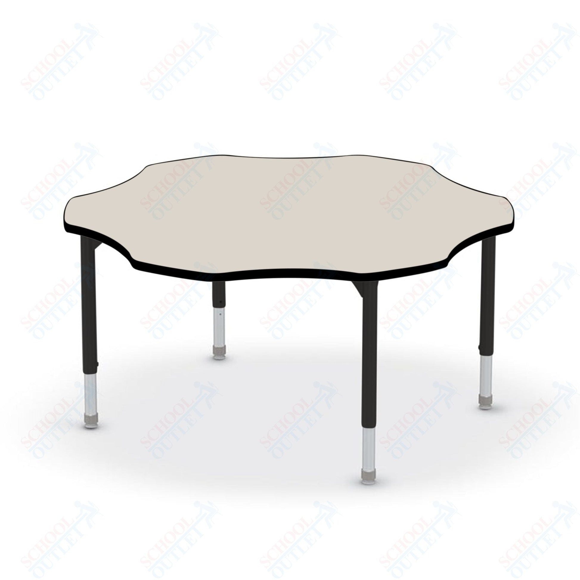 Hierarchy Flower School Activity Table (60"W x 60"D) HPL Top - Height Adjustable Legs by MooreCo - SchoolOutlet