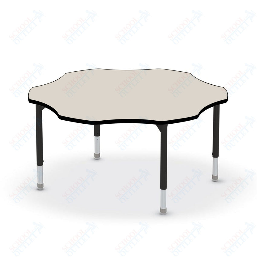 Hierarchy Flower School Activity Table (60"W x 60"D) HPL Top - Height Adjustable Legs by MooreCo - SchoolOutlet